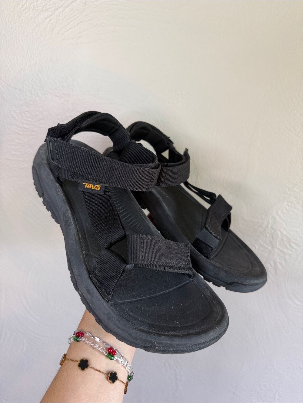 Teva Black Sport Sandals Adjustable Straps Women’s Size 6
